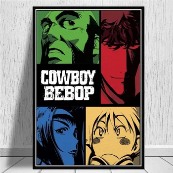 Cowboy Bebop Klasikinis Japonų Anime Komiksų Plakatas Ir Spausdina Sienos Meno Tapybos Drobės Sienos Nuotraukas Kambarį Namų Dekoro