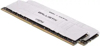 Crucial Ballistix Platinum win white DDR4 3000 3200 3600MHz darbastalio žaidimas XMP 2.0 automatinis įsijungimas parama