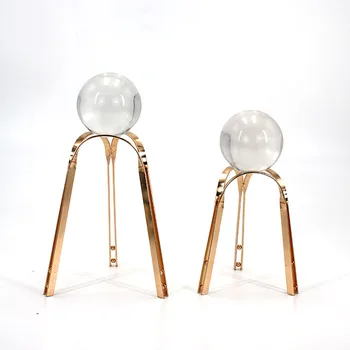 Crystal Ball Permatomas Fotografijos Prop Meditacija Kamuolys Stiklo Rutulys Ekrano Namų Dekoro Amatų Kamuoliukus su Metaliniu Stovu
