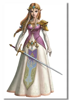 Custom Drobė Sienos Freskos Princesė Zelda Plakatas Kvėpavimas Laukinių Sienų Lipdukai Anime Žaidimas Tapetai Darželio Papuošalai #0751#