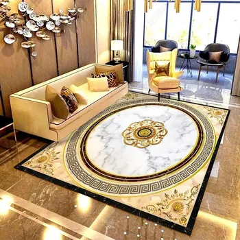 Custom Lipnios Tapetai, 3D Aukso Modelis Džiazo Baltieji Rūmai Marmuro Grindų Sieniniai Kambarį Viešbutyje Prabanga 3D Plytelės Lipdukai