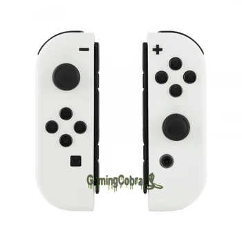 Custom Soft Touch Baltas Korpusas Korpuso Dangtelį, su Pilnas Komplektas Mygtukai Nintendo Jungiklis Džiaugsmas-Con Valdytojas