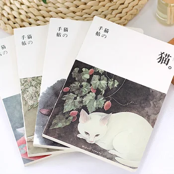 Cute Kačių sąsiuvinis A5 dydžio 80 lapų dienoraštis Japonijos zakka knygos, Kanceliarinės prekės Raštinės reikmenys, mokyklinės prekės, F865