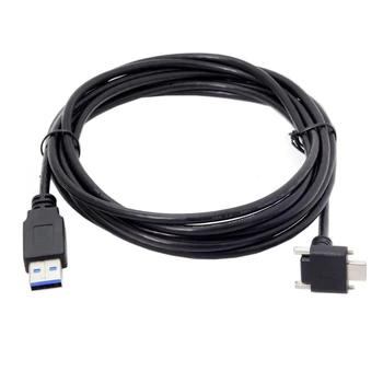 CY Žemyn Aukštyn Kampu USB 3.1 Tipas-C Dviguba Fiksavimo Varžtas su USB3 Standarto.0 Duomenų Kabelis 90 Laipsniu Kameros