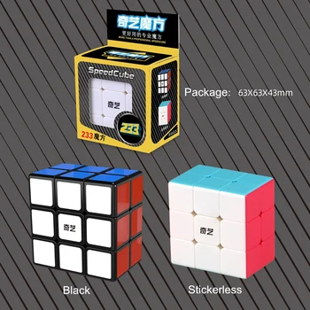 D-FantiX Qiyi MoFangGe 2x3x3, stačiakampio gretasienio Magic Cube qiyi 233 Greičio Kubo Švietimo Black & Stickerless Įspūdį Žaislas Vaikams Suaugusiųjų