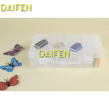 Daifen Diamond siuvinėjimo diamond dažymo priemonė! 64 grotelėmis, skaidraus plastiko talpinimo,64 Tinklelis, papuošalai Gręžimo Saugojimo dėžutė