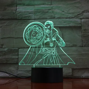 Daktaras Keista Lempa Keršytojas Endšpilis Šalis Dekoro 3D Lentelė Miego Šviesos Projekcija naktinė lempa Legendos