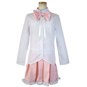 Danganronpa 2 Monomi Cosplay Kostiumų Pink Rabbit Lokys Mergaičių Paltai, Sijonai Vienodi, Pilnas Komplektas