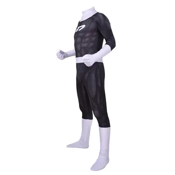 Danny Phantom Superhero Cosplay Kostiumų Zentai Fullbody Anime Danny Phantom Jumpsuits Kostiumas Bodysuit Suaugusiems Vaikams