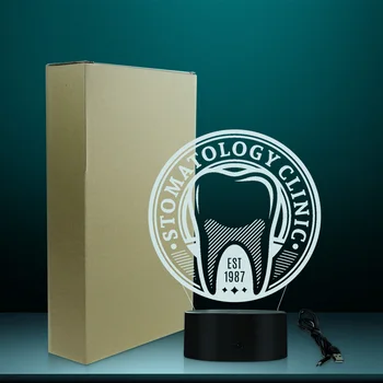Dantistas, Dantų Priežiūra Logotipą, LED Šviesos Lempos Užsakymą Sveikatos priežiūros Stomatologija Dantų Pasirašyti Asmeninį Dantų Higienistas 3D Dekoro Šviesos
