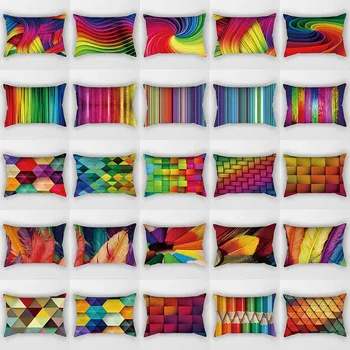 Daug spalvų, rombas, maišyti spalvas modelis vyrai moterys stačiakampis pagalvės užvalkalą namų pagalvę padengti