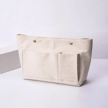 Daugiafunkcinis apdailos maišelį moterų nešiojamų kosmetikos krepšys medvilnės drobės krepšys vidinis maišelis