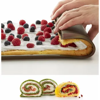 Daugiafunkcinis Orkaitės Kepimo Kilimėlis Torto Padas Šveicarijos Roll Trinkelėmis Bakeware 