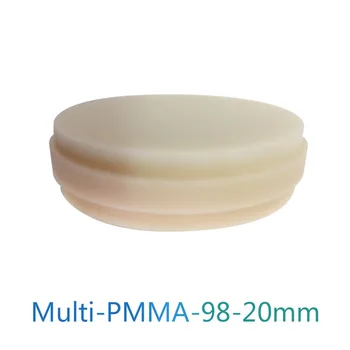 Daugiasluoksnės PMMA Blokai 98*20mm C1/C2/C3/C4/D2/D3/D4 Atspalvių Pma-Temp PMMA Disko CAD/CAM Daugiasluoksnės PMMA Disko