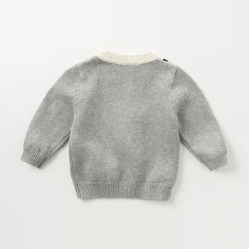 DB11417 dave bella rudens žiemos megzti megztinis kūdikių berniukų ilgomis rankovėmis medvilnės megztinis vaikams, vaikiška viršūnės vaikai