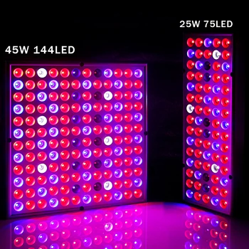 [DBF] 25W/45W Visą Spektrą Skydelio LED Grow Light AC85~265V Šiltnamio Daržininkystės Augti Lempos Kambarinių Augalų Žydėjimo Augimą