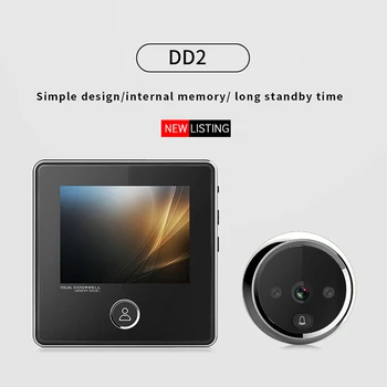 DD2 3.0 colių LCD Elektroninių Kamera Doorbell 120 Laipsnių Kampas Infraraudonųjų spindulių Naktinio Matymo Home Security Akių Akutė Viewer Durų Varpelis