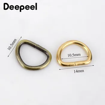 Deepeel 100/300/500pcs 10mm D Žiedas Sagtys Metalinės Atidarymo Šunų Antkaklis austiniai diržai, Grandinės Žiedas Sagtys 