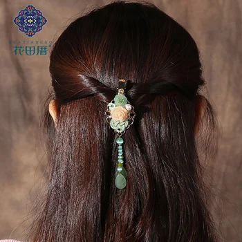 Derliaus Dervos Gėlių Kinijos Mazgas Tabaluoti Plaukų Įrašą Moterų Aksesuarai, Dekoravimo, plaukų segtukai Plaukams Paprasta Papuošalai FJ-18084