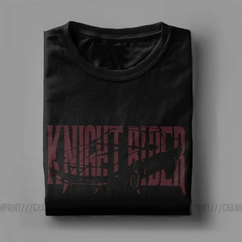 Derliaus Kitt Knight Rider Transam Automobilį T-Shirt Vyrams Apvalios Kaklo Medvilnės Marškinėliai trumpomis Rankovėmis Tee Marškinėliai Spausdinami Drabužiai