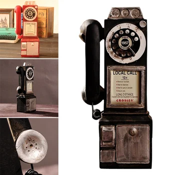Derliaus Pasukti Klasikinę Išvaizdą Dial Mokėti Telefono Modelis Retro Stendą Namų Puošybai Ornamentu J99Store
