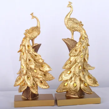 Derva Amatų Kūrybinės Mados Golden Peacock Apdaila Namo Apdaila, Verslo Dovanos, sodo puošmena