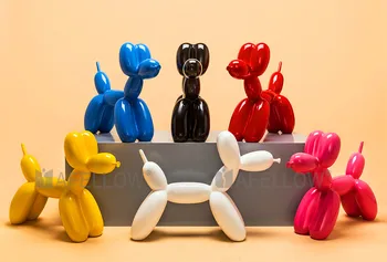 Derva kūrybos Didelis Balionas šuns statula Modeliavimo balionų šuns žaislas namų dekoro amatų kambarį apdailos dervos gyvūnų figūrėlės dovanos