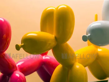 Derva kūrybos Didelis Balionas šuns statula Modeliavimo balionų šuns žaislas namų dekoro amatų kambarį apdailos dervos gyvūnų figūrėlės dovanos