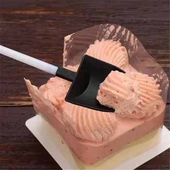 Desertiniai Šaukštai, 100 Vnt./Pak Plastikiniai Vienkartiniai Desertas Stick Tortas Scoop Kastuvas Formos Ledų Šaukštu Mielas Šalies Stalo Įrankių Reikmenys