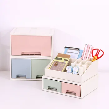 Desktop Storage Box Stalčius Plastikiniai Biuro Stalas, Stalo Įvairenybės Kosmetikos Laikymo Dėžutė Talpykla Lauke Krepšelio Gamtos ,1 VNT