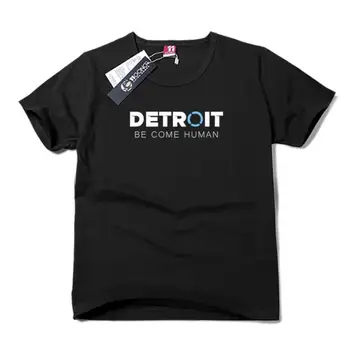 Detroitas: Tapti Žmogaus Cosplay Kostiumų Connor RK800 T-shirt KARA AX400 Žaidimas medvilnės marškinėlius tee
