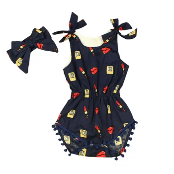 (DEWDROP)naujas vasaros 2016 mergaičių drabužius Grynos medvilnės atspausdinti rankovių gražių plaukų svogūnėlių kūdikių jumpsuits mados dizaino Nemokama laivas