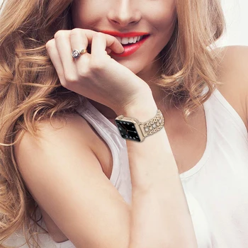 Diamond Diržu, Apple Watch Juosta 38mm 42mm iwatch juosta serice 5 4 3 2 1 moteris watchband apple žiūrėti 6 dirželis 44mm 40mm