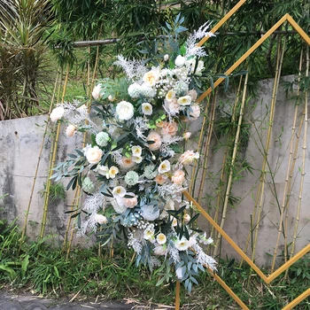 Diamond Vestuvių Arch Balionas Gėlių Fone Stendas Namų Puošybai Geometrinis Gėlių Fone Rėmo Dekoras