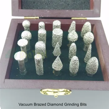DIATOOL 20pcs/set #80 Diamond Brazed gręžtuvų Borai, Skirtos Akmens, Betono, Keraminiai Cilindras Su Fiksuoto Pabaigoje Deimantų Šlifavimo Galvos Graviravimas Tiek