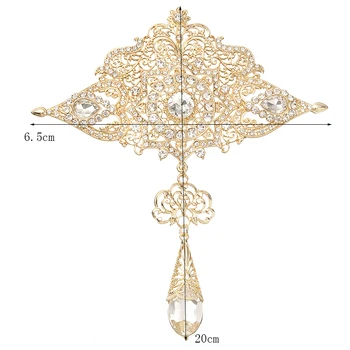 Didelio dydžio Maroko stiliaus papuošalai, sagės klasikinis tuščiaviduriai kristalų segė su kalnų krištolas arabų vestuvių papuošalai