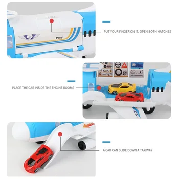 Didelio Dydžio Orlaivio Pelėsių Nustatyti Tėvų-vaikų Interaktyvių Žaislų Saugojimo Transporto Lėktuvas Kelio Inercijos Automobilio Modelį Berniukai Naujųjų Metų Dovana