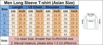 Didelio Dydžio Undershirt Roko Stiliaus marškinėliai Užsakymą ilgomis Rankovėmis, O ant Kaklo Medvilnės Tegul Momento, Mokslo Vyrai, Vyrai Skatinimo