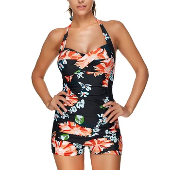 Didelis Dydis 3XL maudymosi Kostiumėliai Moterims, maudymosi kostiumėlį, Push Up Pad Tankini Moterų Vasaros Monokini Spausdinti Dviejų dalių Maudymosi Plaukimo Kostiumas Paplūdimio