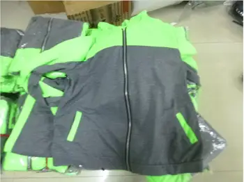 Didelis dydis L-4XL 2 gabalas moterų sporto hoodie žalia gobtuvu palaidinukė + kelnės Bėgimo sporto kostiumą drabužių rinkinys