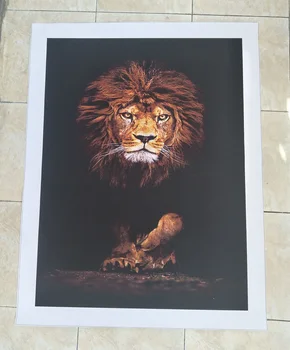 Didelis Laukinių Liūtas Gyvūnų Žiaurus Žvėris Plakatas Sienos Meno Tapybos Drobės Spausdina Dekoratyvinis Nuotraukos už Kambarį Dekoro