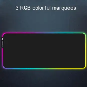 Didelis RGB LED Gaming Mouse Pad Žaidėjus Kilimėlis, LED Apšvietimas, Apšviesta, Spalvinga USB Šviesos neslidus Pelės Pelės Kilimėlis