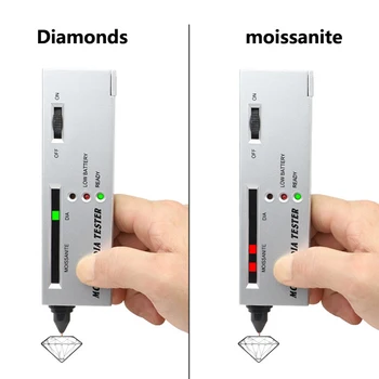 Didelis Tikslumas Baterija Diamond Selektorių Papuošalai Įrankis Perlas Testeris Pen Nešiojamų Jade LED Indikatorius Profesinės Moissan