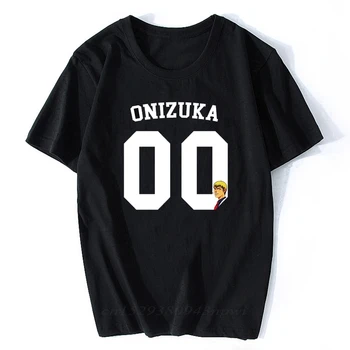 Didis Mokytojas Onizuka Japonijos Anime Vyrų Marškinėliai Harajuku Streetwear Juokingas Anime Otaku Marškinėliai Medvilnės Hip-Hop ' O-Kaklo Marškinėlius