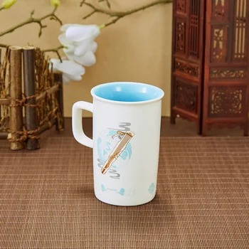 Didmeistris iš Demoniškas Auginimo MDZS Wei Wuxian Lan Wangji Vandens Keraminės Kavos Puodelis Puodelis Senovės Stiliaus Kolekcija Cosplay Dovana