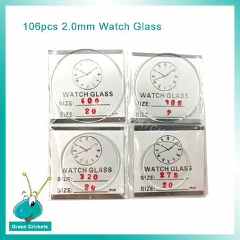 Didmeninė 106pcs/set Turas Butas Žiūrėti Stiklo 2.0 mm 24mm iki 50mm kiekvieno dydžio 2 vnt Mineralinių Kristalų Žiūrėti Stiklas watchmaker