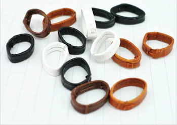 Didmeninė 80PCS / daug kaip 14mm,16mm,18mm,19mm,20mm,21mm,22mm,24mm natūralios odos Žiūrėti juosta žiedo dalis žiūrėti dirželio žiedo dalys -WBR01