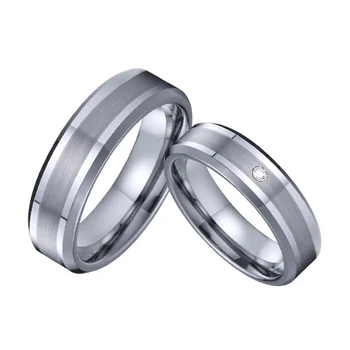 Didmeninė Niekada Išnyks vyrų volframo karbido žiedas moterų papuošalai Mylėtojas Aljanso santuoka vestuvių žiedai poroms