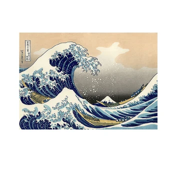 Didžiosios Bangos Off Kanagawa Plakatas Ir Spausdina Ant Drobės, Neįrėminti, Tapyba Dovana, Namų Puošmena Kambarį Nuotraukos, Plakatai