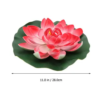 Dirbtinis Plūduriuojantis Vandens Lelija EVA Lotoso Gėlė, Tvenkinys Dekoro 28cm Baseinas Modeliavimo Lotus Vestuvių dekoratyviniai Augalai, Vandens Lelija